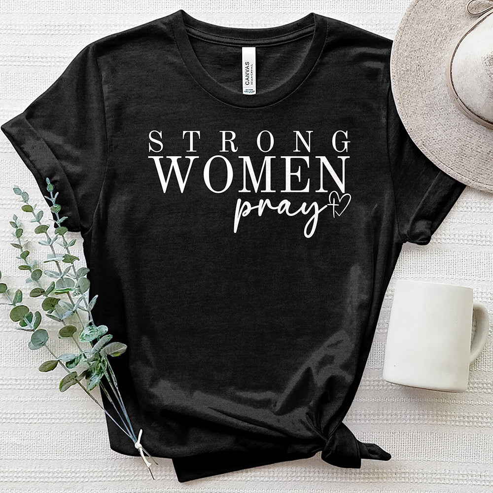 Strong Women Pray Heathered Tee