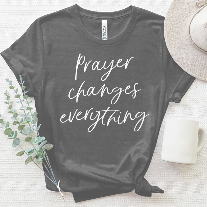 Prayer Changes Everything Heathered Tee