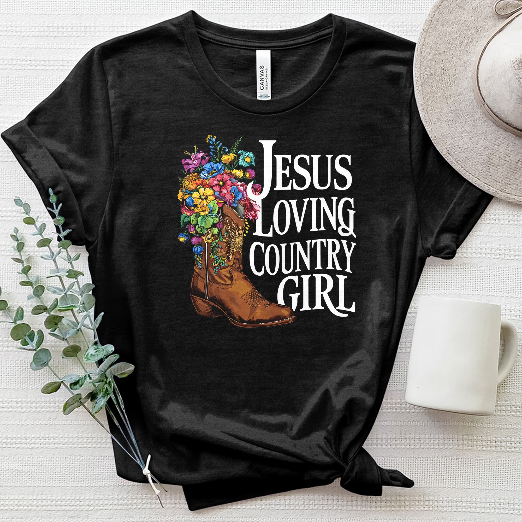 Jesus Loving Country Girl Heathered Tee