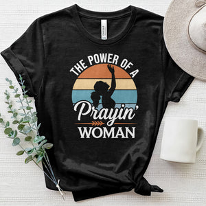 The Power Of A Prayin Woman Heathered Tee