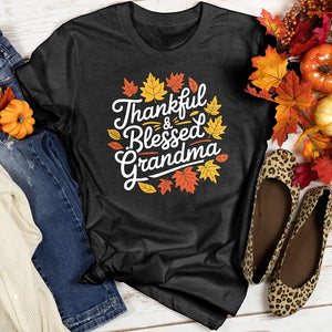 Thankful & Blessed Grandma Heathered Tee