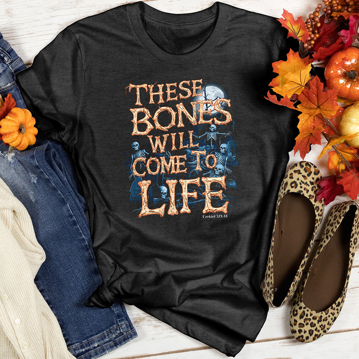 These Bones Will Come to Life Haunted Graveyard Heathered Tee