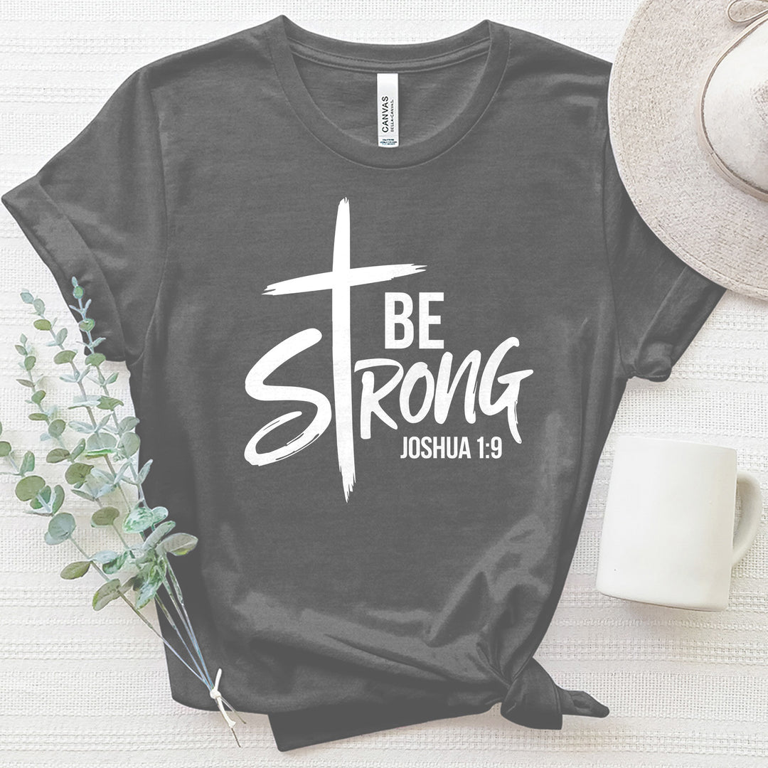 Be Strong Cross Heathered Tee