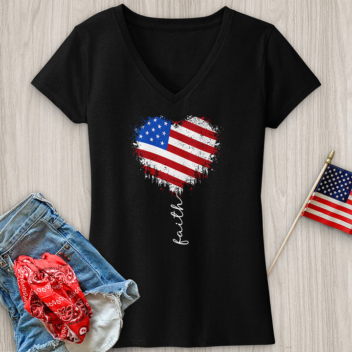 Faith American Sketch V-Neck Tee