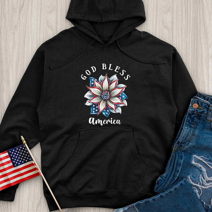 Patriotic Bloom Unity Midweight Hooded Sweatshirt