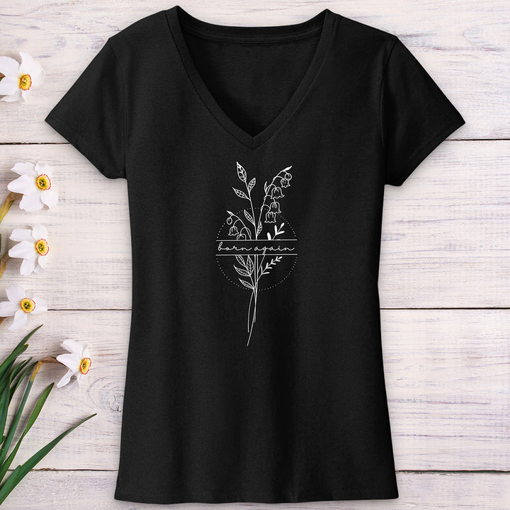 Born Again Flower V-Neck Tee