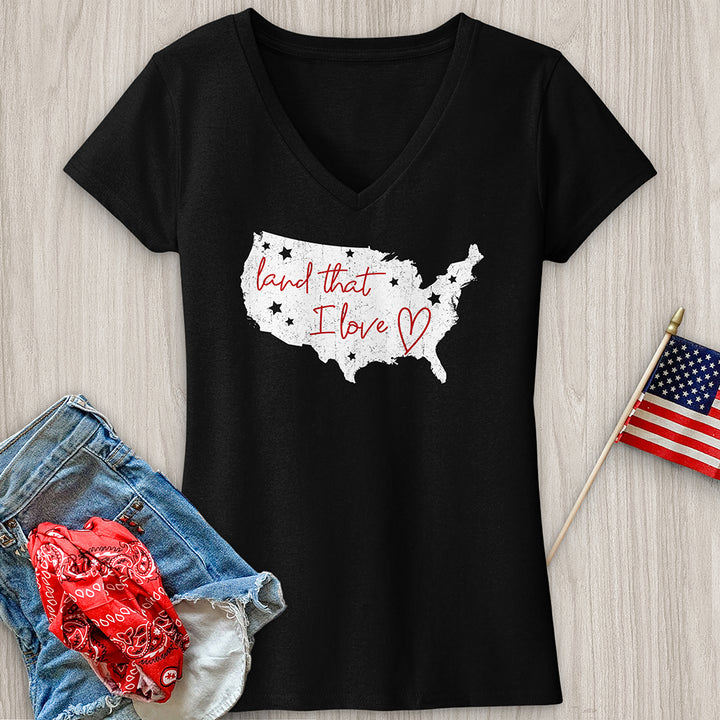 Land That I Love V-Neck Tee