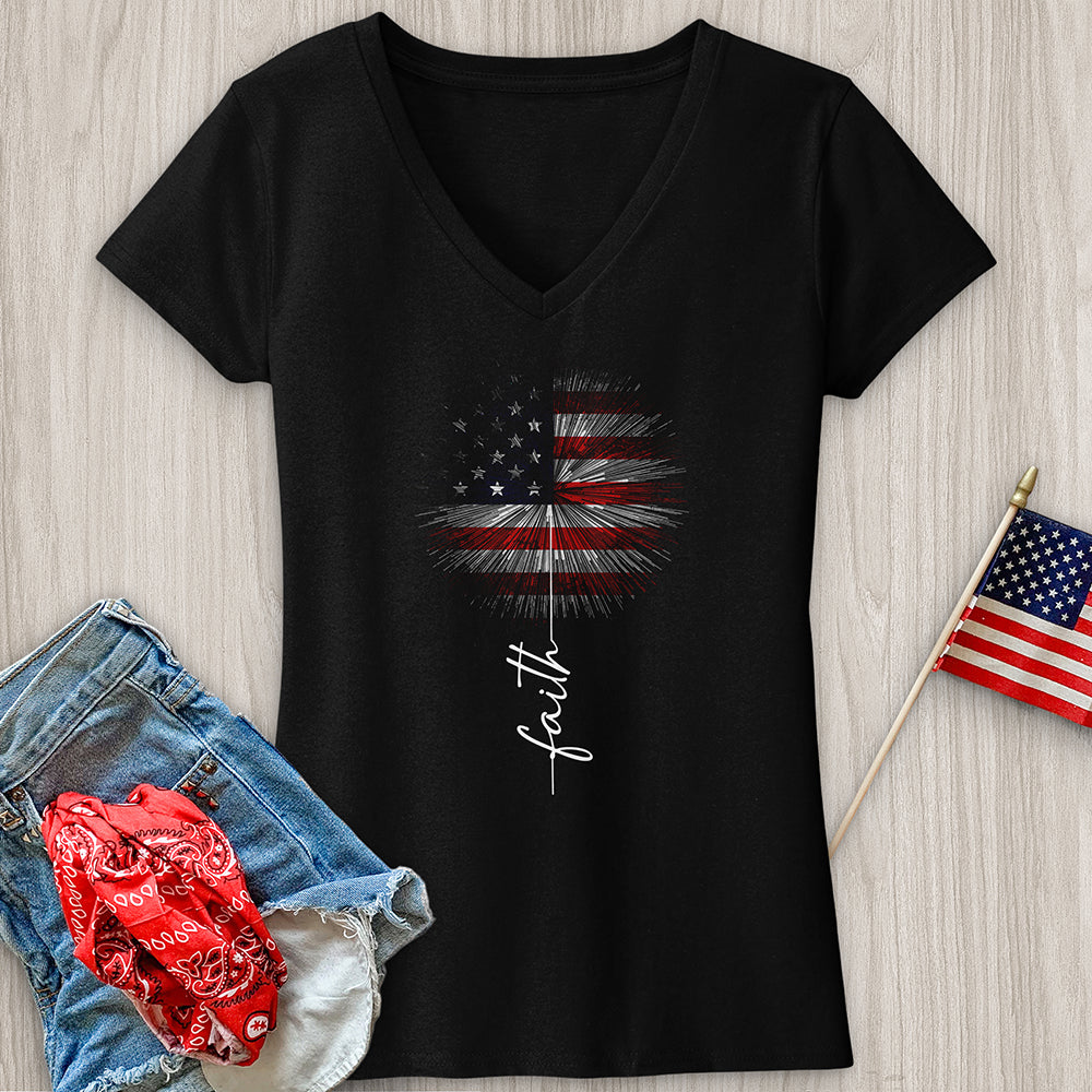 Firework Faith Flower 02 V-Neck Tee