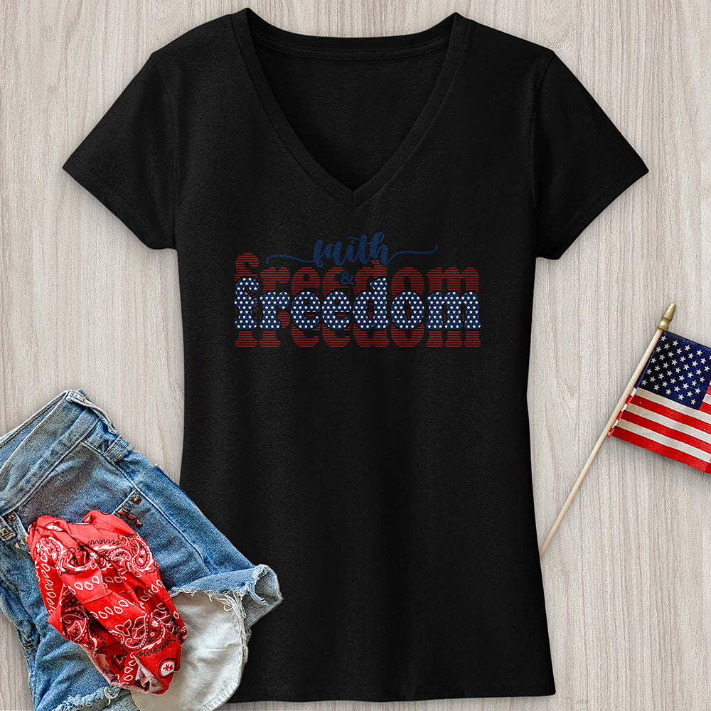 Faith & Freedom V-Neck Tee