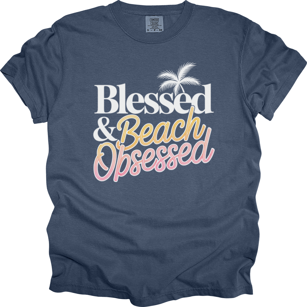 Blessed & Beach Obsessed Comfort Colors Tee