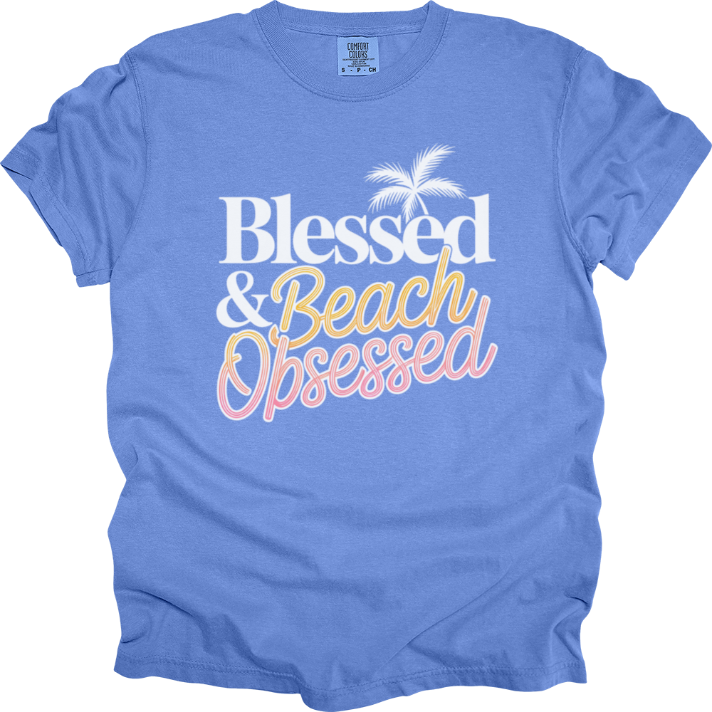 Blessed & Beach Obsessed Comfort Colors Tee