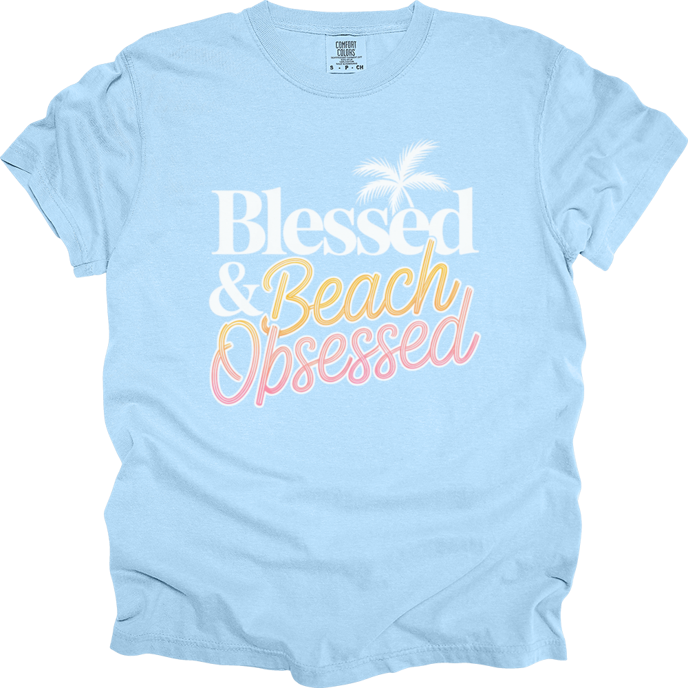 Blessed & Beach Obsessed Comfort Colors Tee