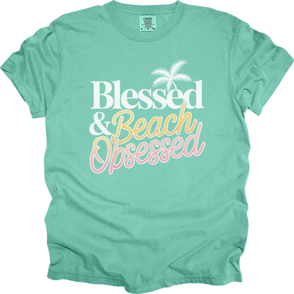Blessed & Beach Obsessed Comfort Colors Tee