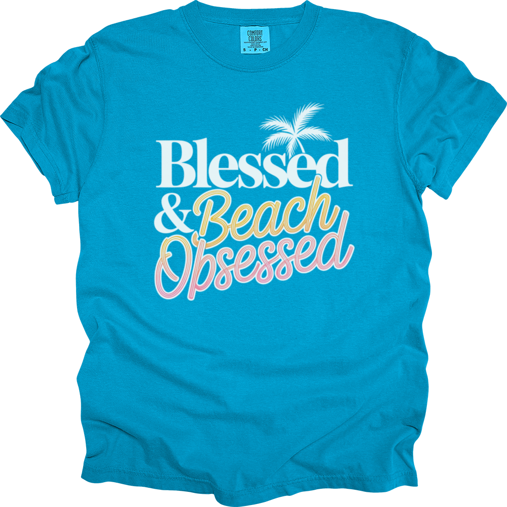 Blessed & Beach Obsessed Comfort Colors Tee