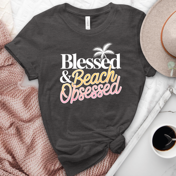 Blessed & Beach Obsessed Heathered Tee