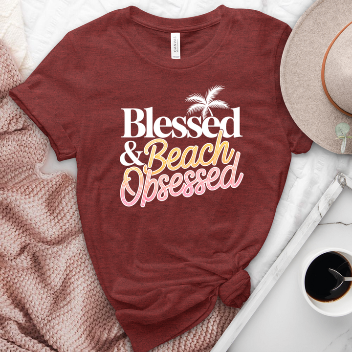 Blessed & Beach Obsessed Heathered Tee