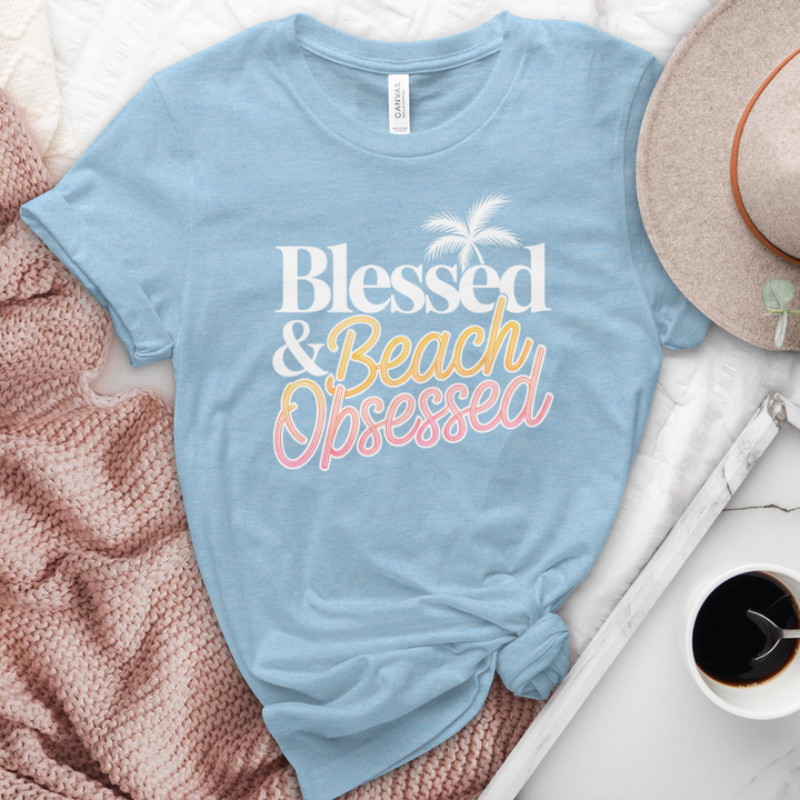 Blessed & Beach Obsessed Heathered Tee
