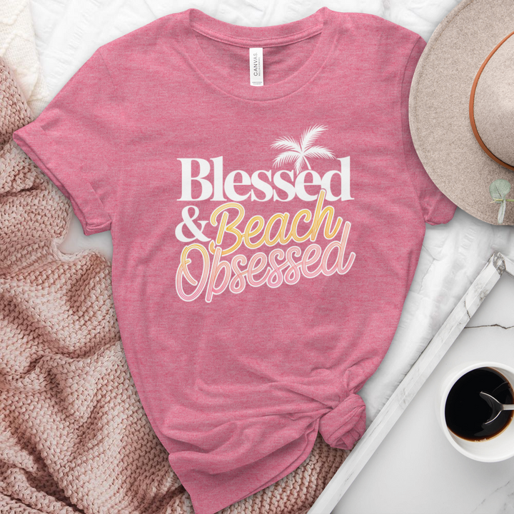Blessed & Beach Obsessed Heathered Tee