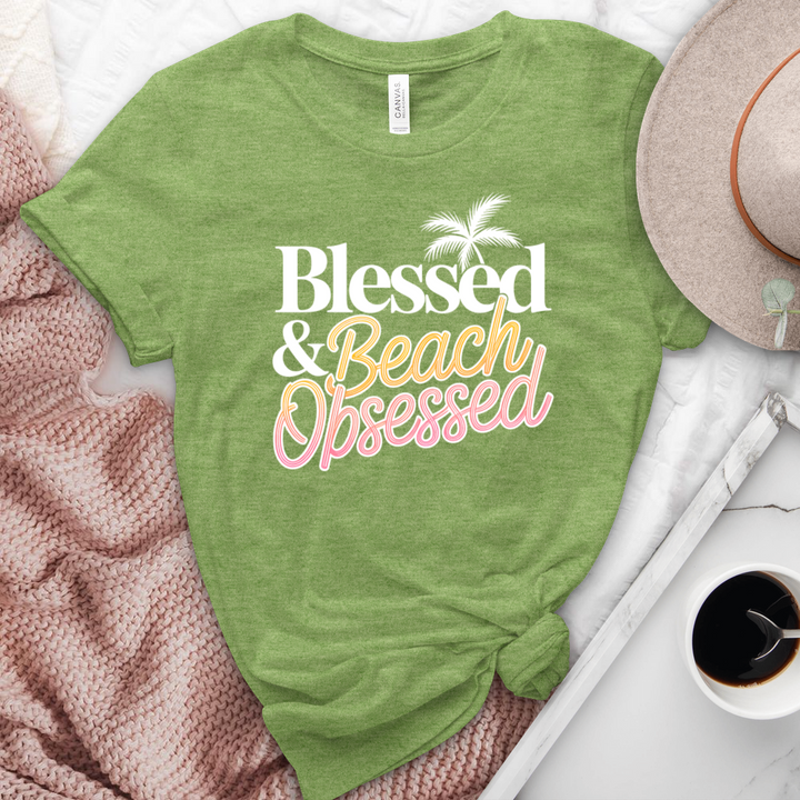 Blessed & Beach Obsessed Heathered Tee