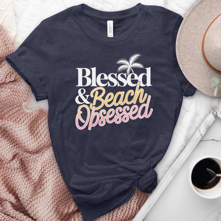 Blessed & Beach Obsessed Heathered Tee