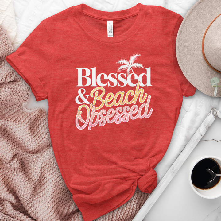 Blessed & Beach Obsessed Heathered Tee
