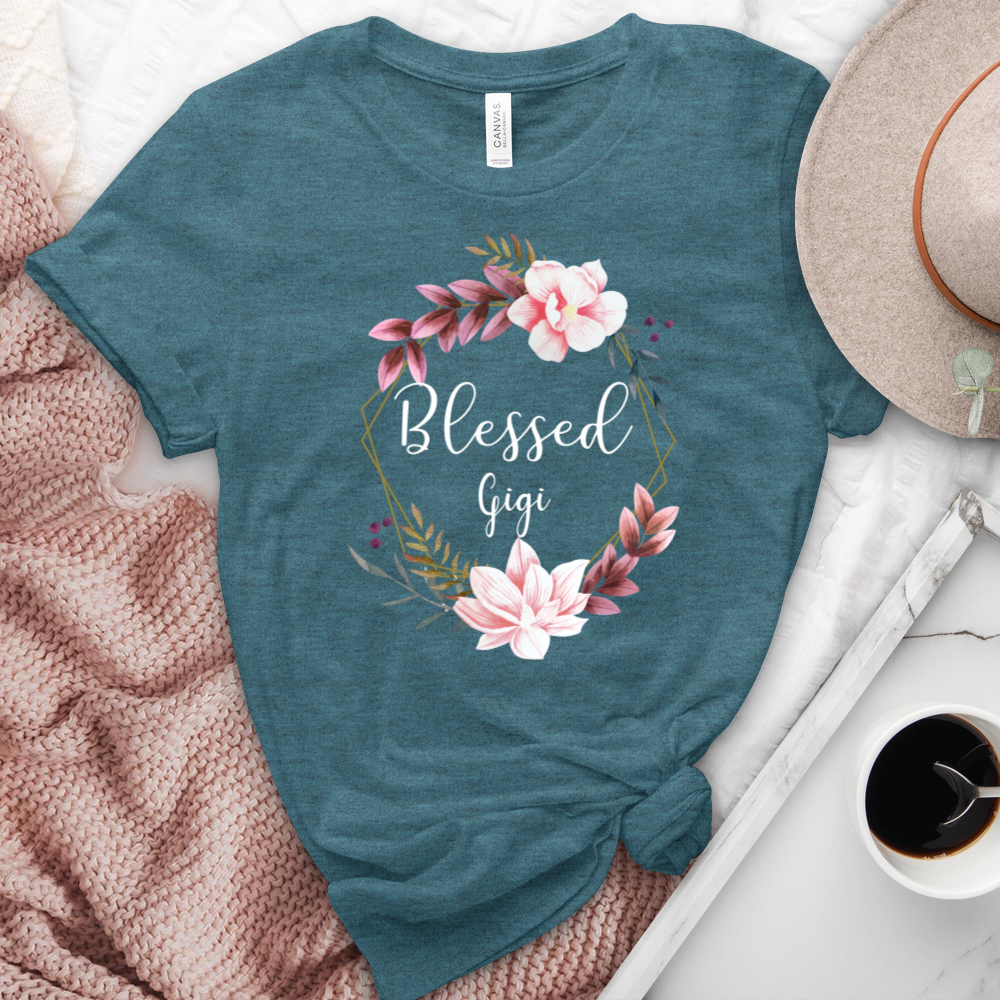 Blessed Gigi Heathered Tee