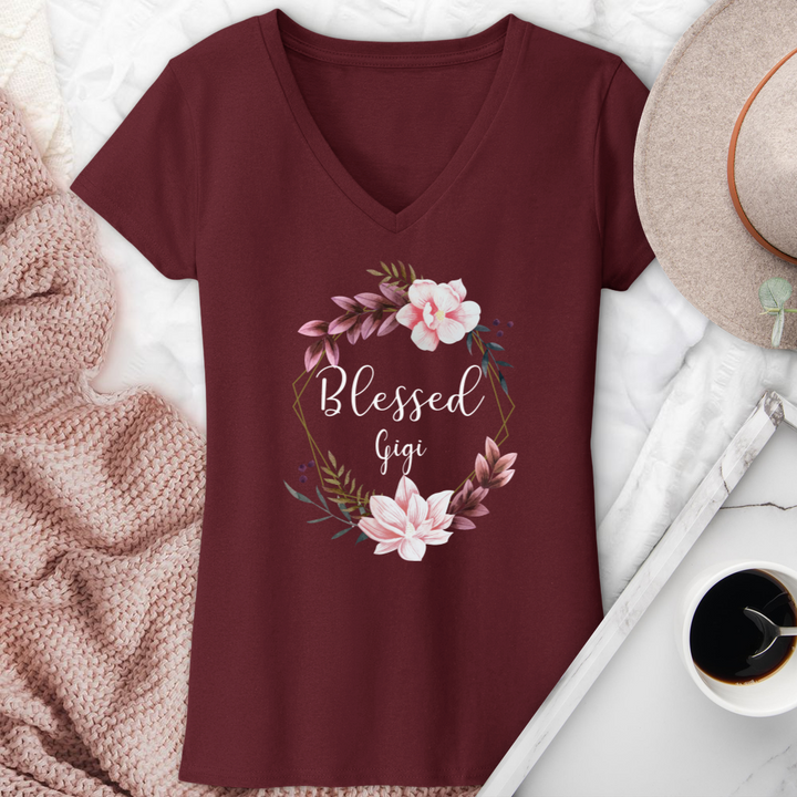 Blessed Gigi V-Neck Tee