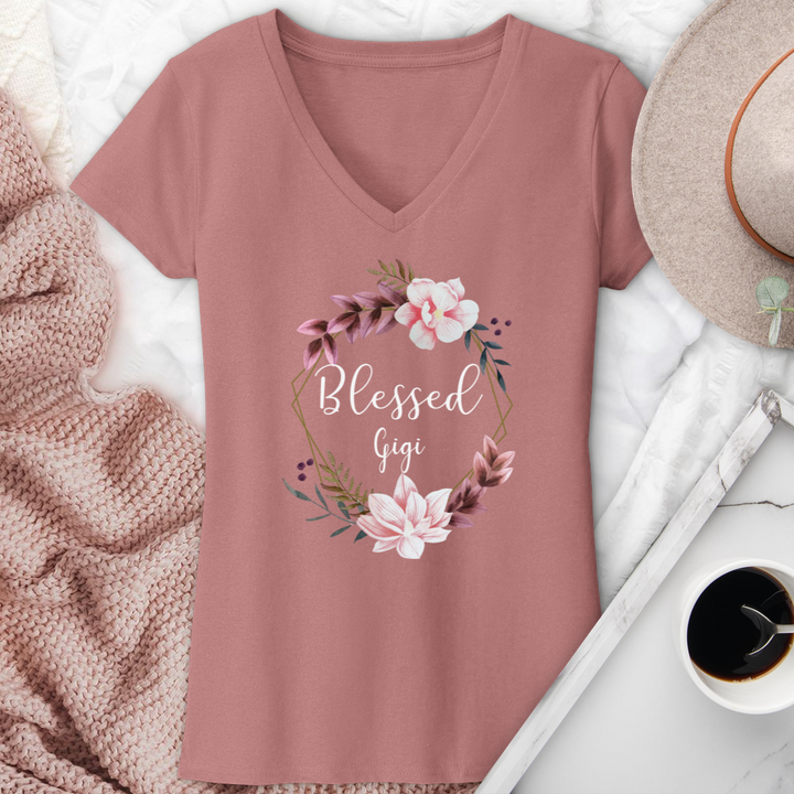 Blessed Gigi V-Neck Tee