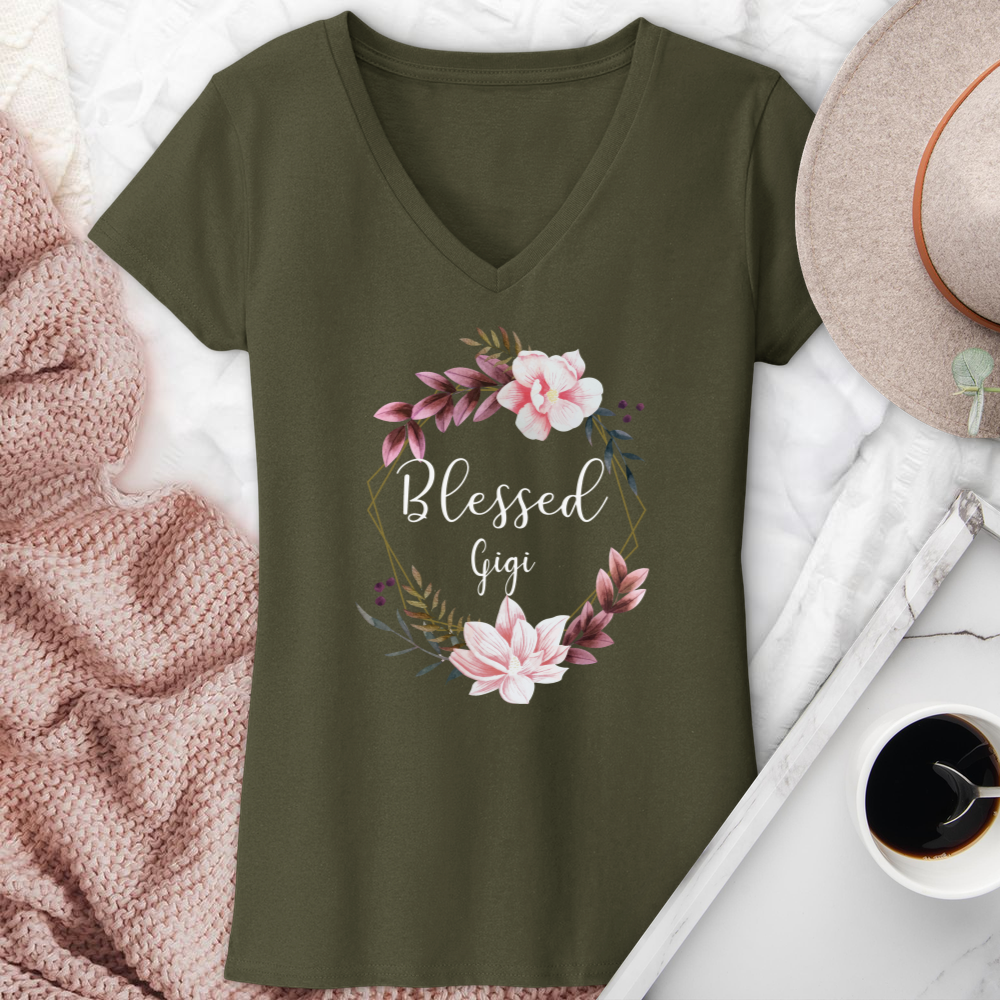 Blessed Gigi V-Neck Tee