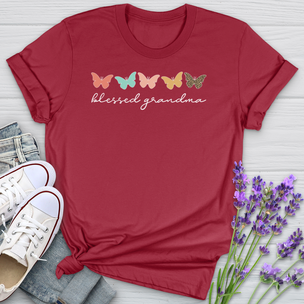 Blessed Grandma Butterflies Softstyle Tee