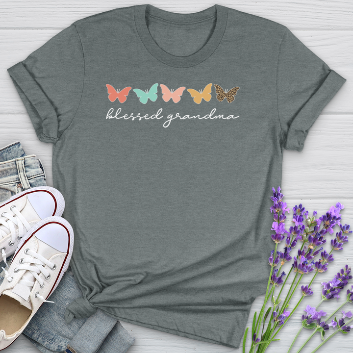 Blessed Grandma Butterflies Softstyle Tee