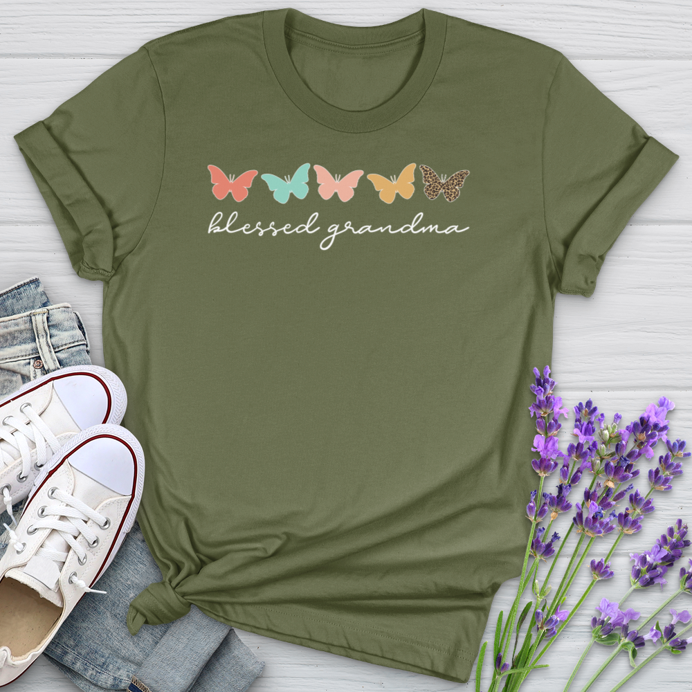 Blessed Grandma Butterflies Softstyle Tee