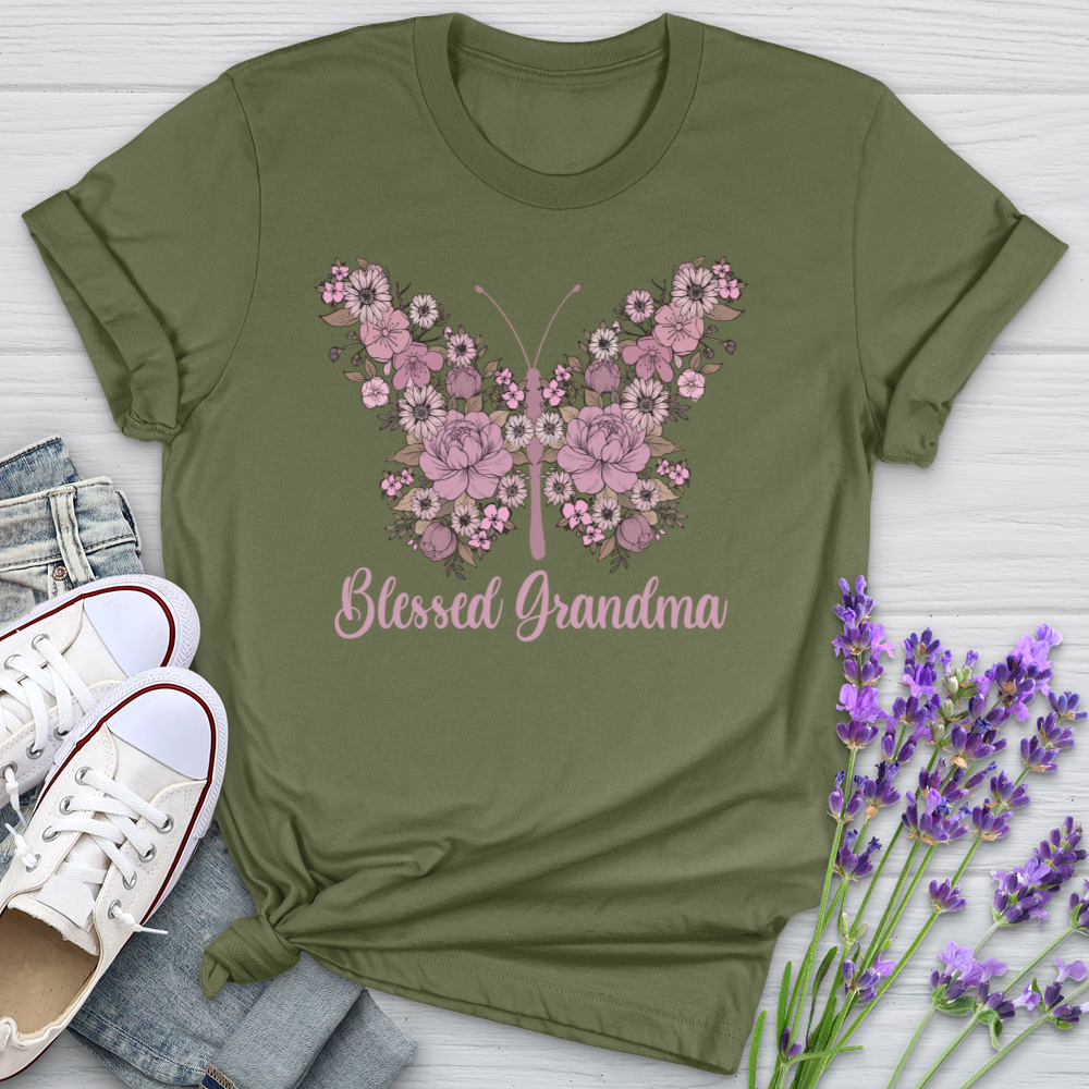 Blessed Grandma Butterfly Softstyle Tee