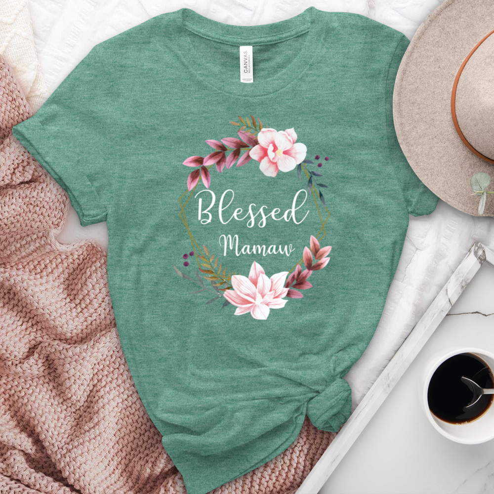 Blessed Mamaw Heathered Tee