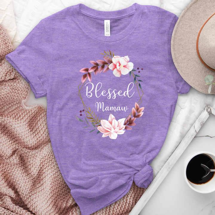 Blessed Mamaw Heathered Tee