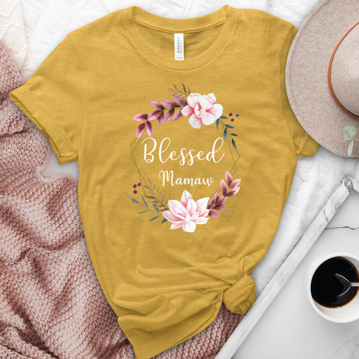 Blessed Mamaw Heathered Tee