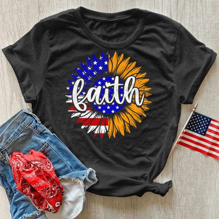 Faith Sunflower America Heathered Tee