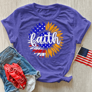 Faith Sunflower America Heathered Tee