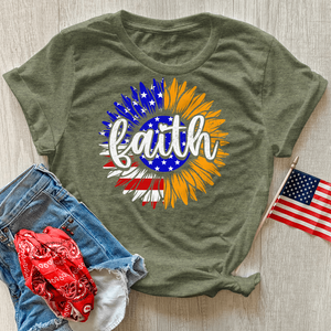 Faith Sunflower America Heathered Tee