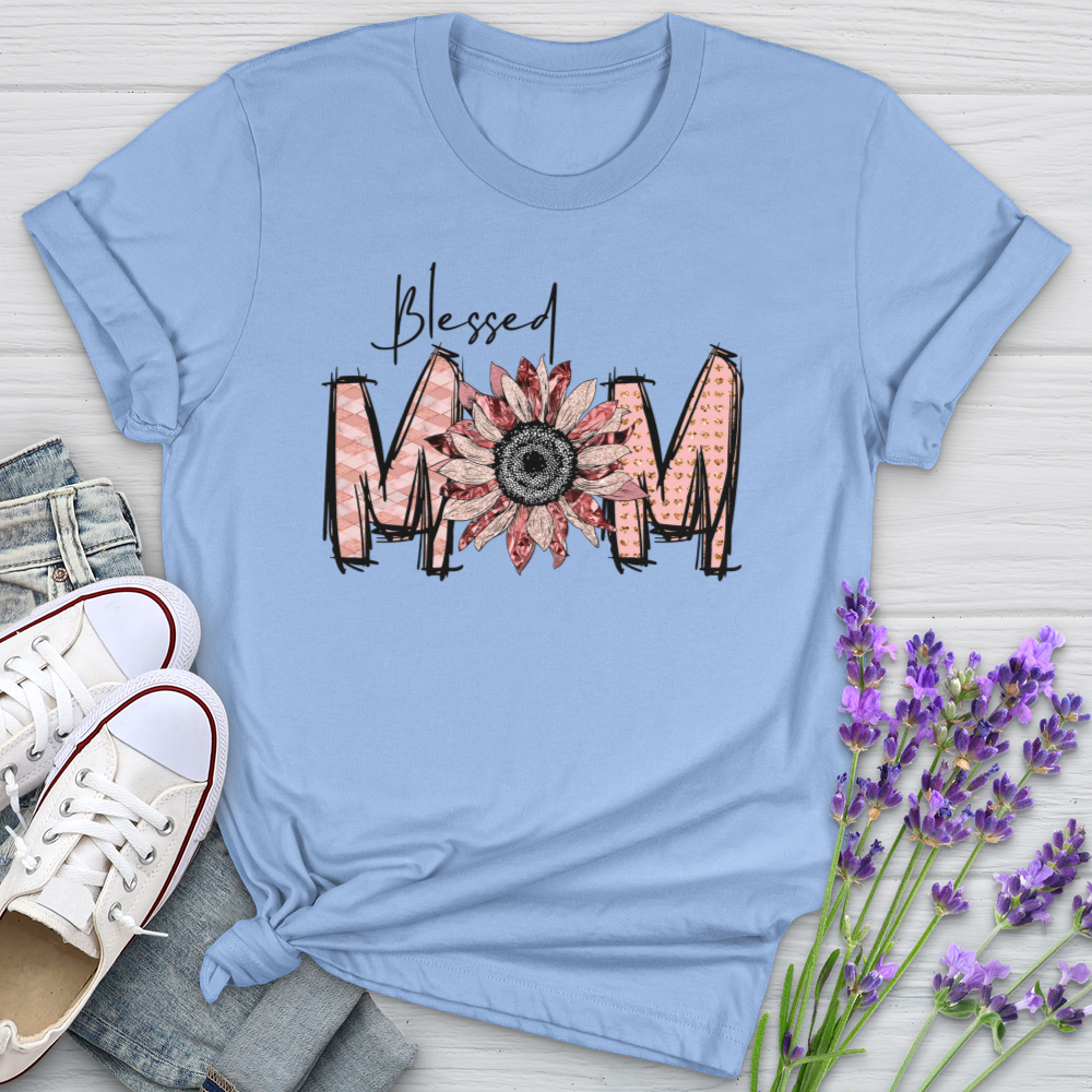 Blessed Mom Pink Softstyle Tee