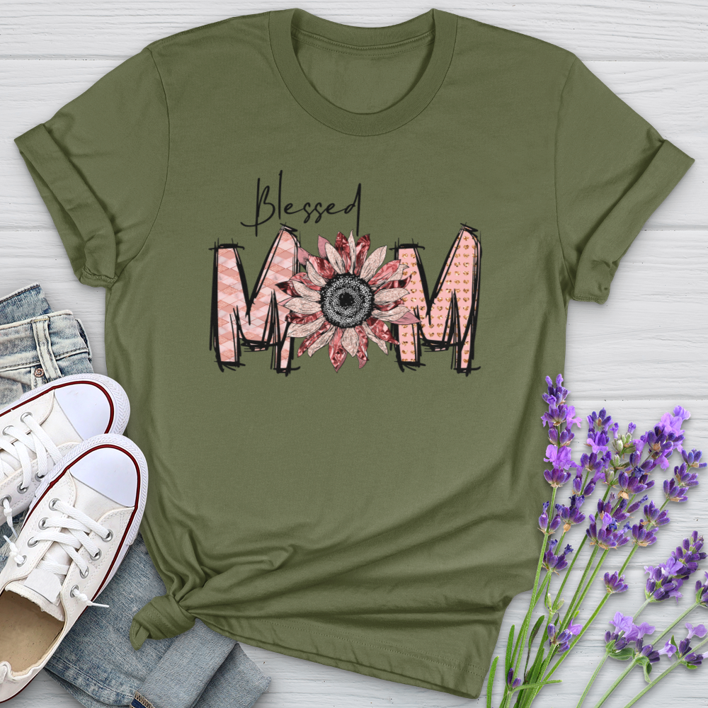 Blessed Mom Pink Softstyle Tee