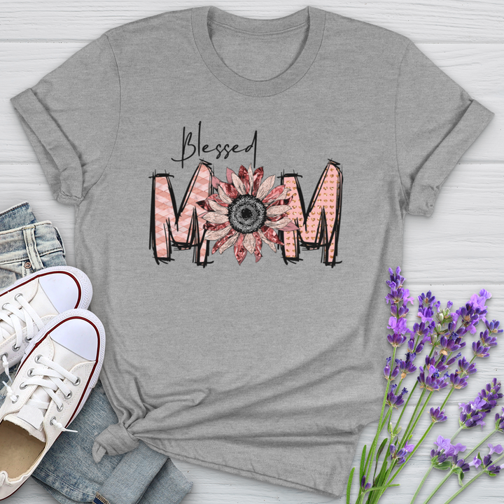 Blessed Mom Pink Softstyle Tee