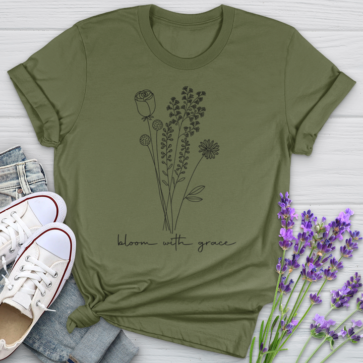 Bloom With Grace Bouquet Softstyle Tee