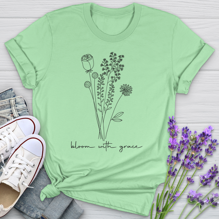 Bloom With Grace Bouquet Softstyle Tee