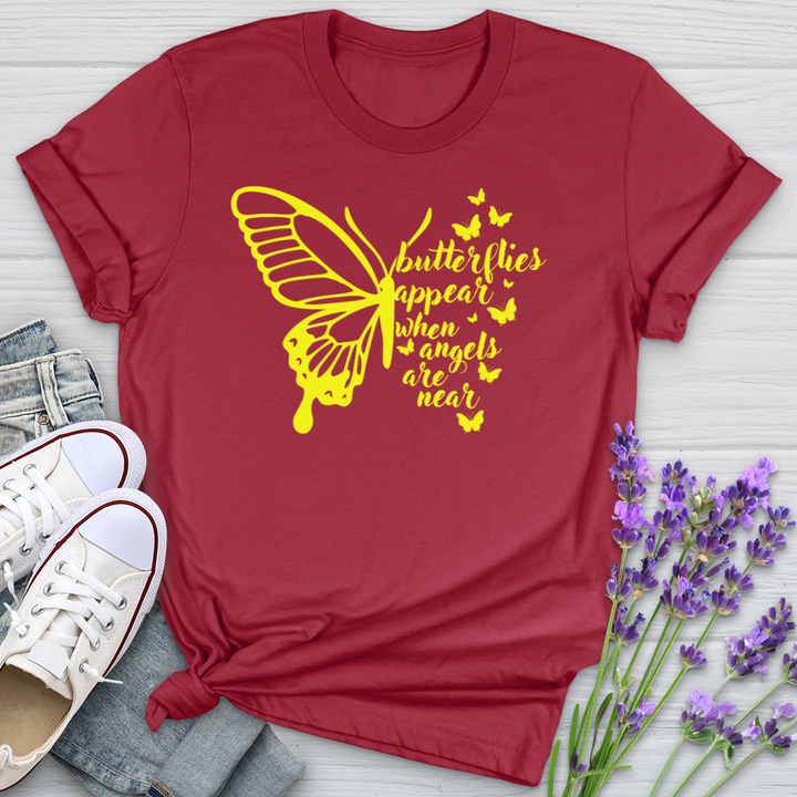 Butterflies Appear yellow Softstyle Tee