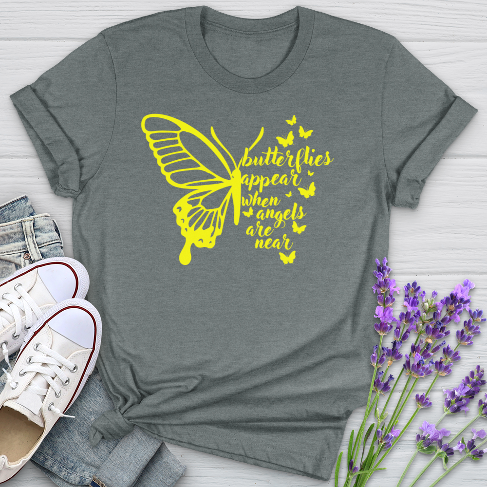 Butterflies Appear yellow Softstyle Tee