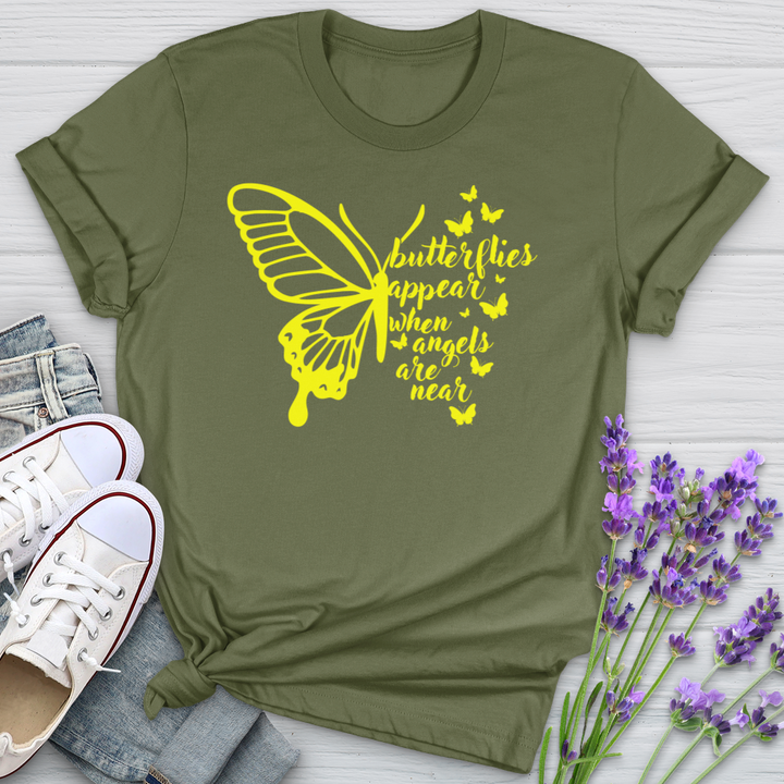 Butterflies Appear yellow Softstyle Tee