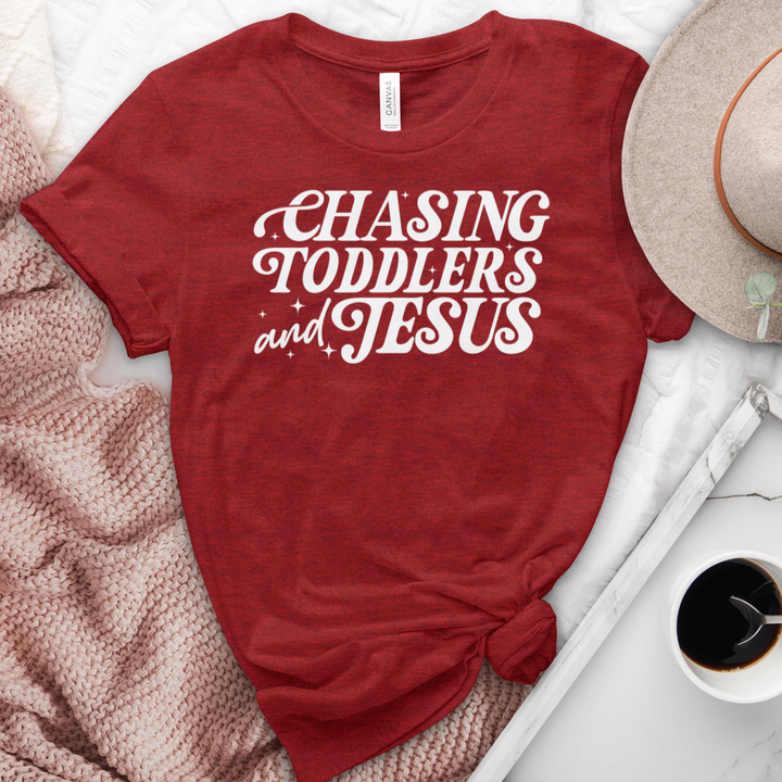 Chasing Toddlers & Jesus Heathered Tee