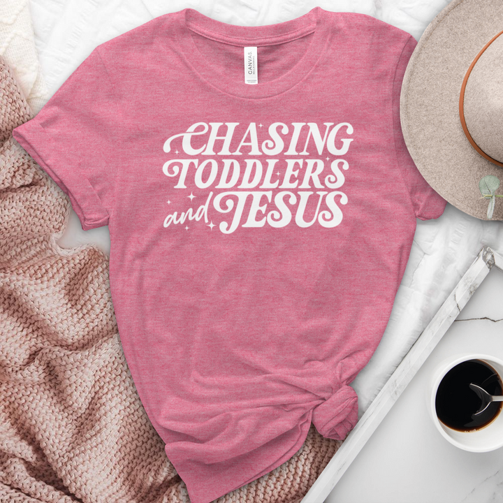 Chasing Toddlers & Jesus Heathered Tee