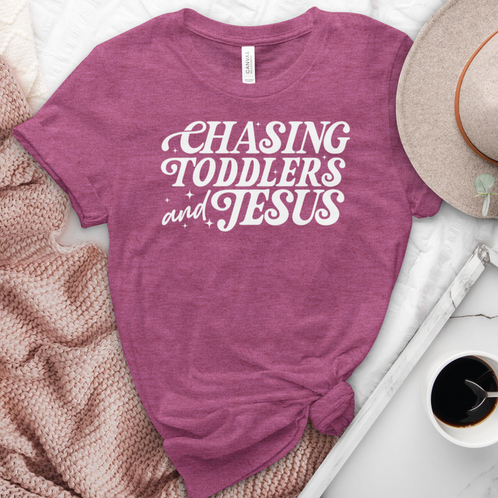 Chasing Toddlers & Jesus Heathered Tee